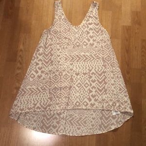 Light Pink and Cream Tunic Top